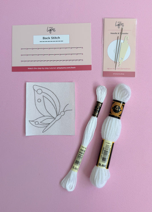 Soft Flutter 1-Stitch Beginner Embroidery Kit