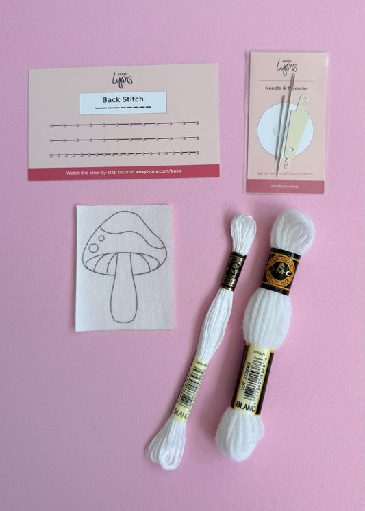 Tiny Toadstool 1-Stitch Beginner Embroidery Kit