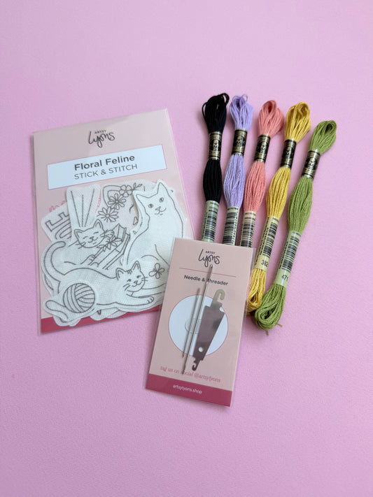Floral Feline Stick & Stitch Bundle