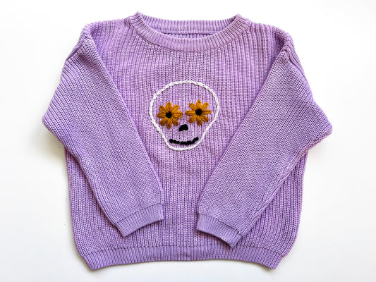 Floral Sugar Skull Embroidery PDF Pattern