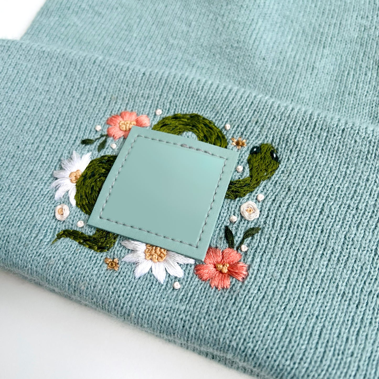 Floral Serpent Beanie Embroidery PDF Pattern