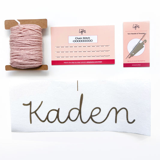 Custom Name Embroidery Kit