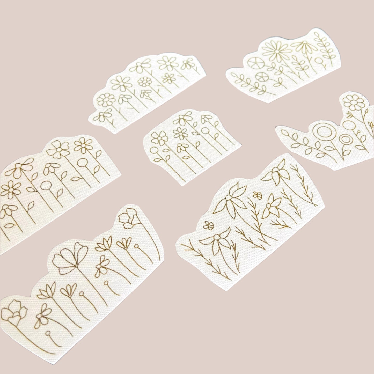 Pocket Flower Garden Embroidery PDF Pattern Set