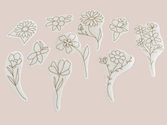 Wildflower Whimsy Embroidery PDF Pattern Set