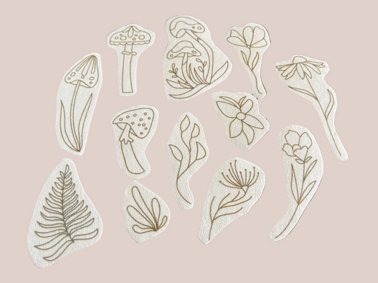 Mushroom Garden Embroidery PDF Pattern Set