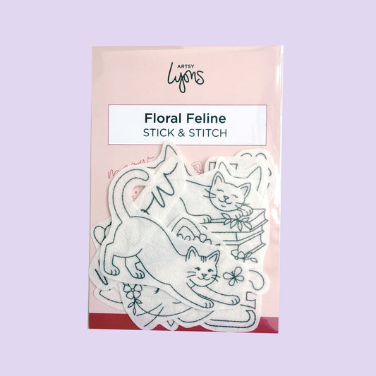 Floral Feline Stick & Stitch Set