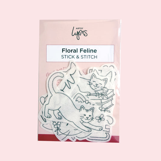 Floral Feline Stick & Stitch Set