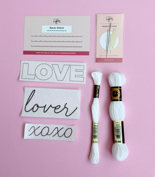 Love Notes 1-Stitch Beginner Embroidery Kit