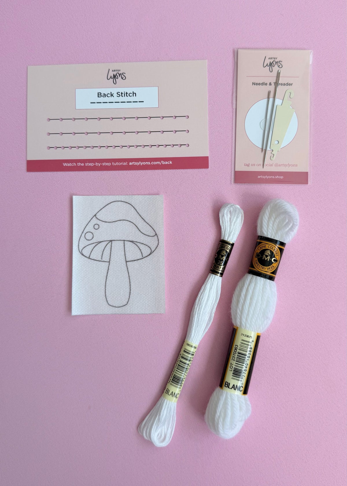 Tiny Toadstool 1-Stitch Beginner Embroidery Kit