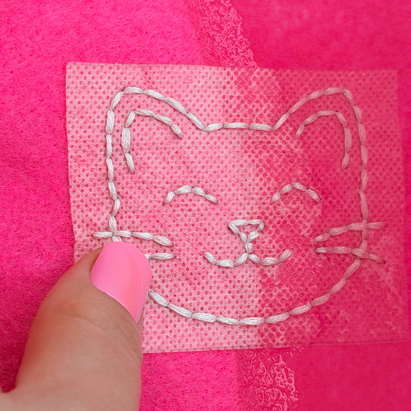 Happy Cat 1-Stitch Beginner Embroidery Kit