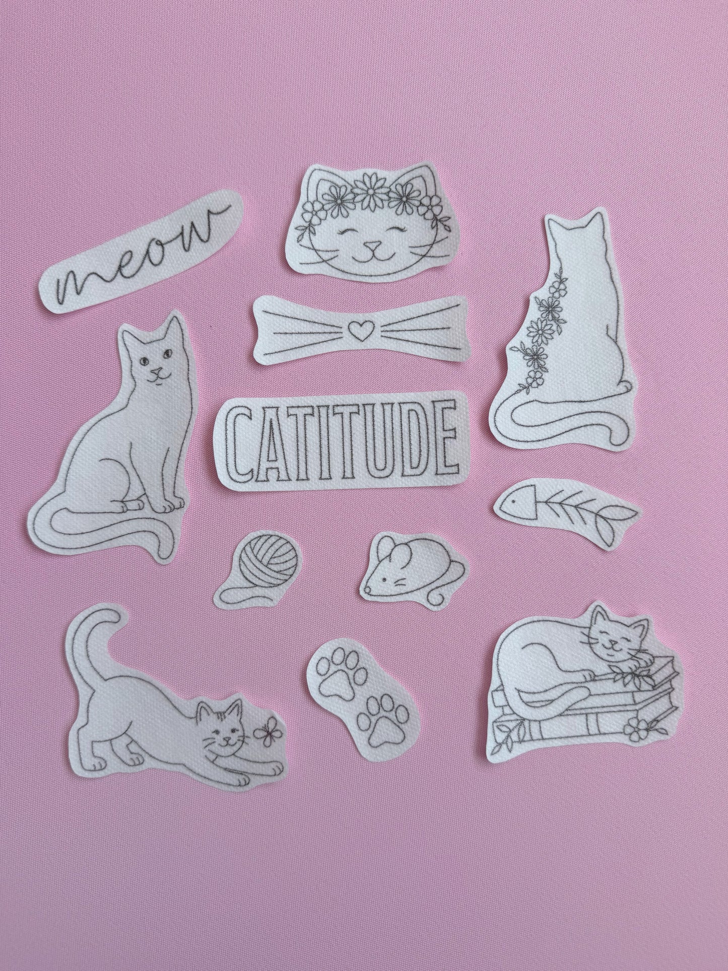 Floral Feline Stick & Stitch Bundle