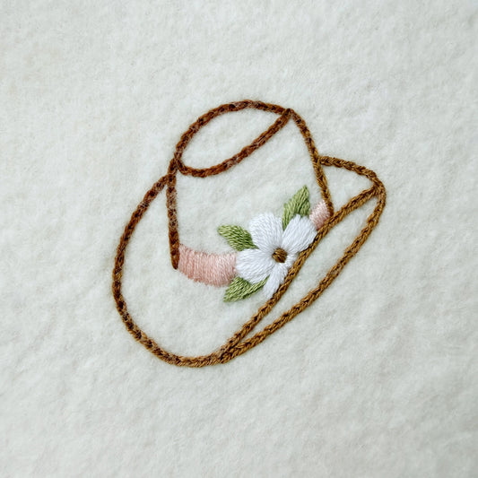 Cowgirl Chic 2-Stitch Beginner Embroidery Kit