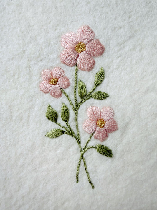 Wild Petals 3-Stitch Beginner Embroidery Kit