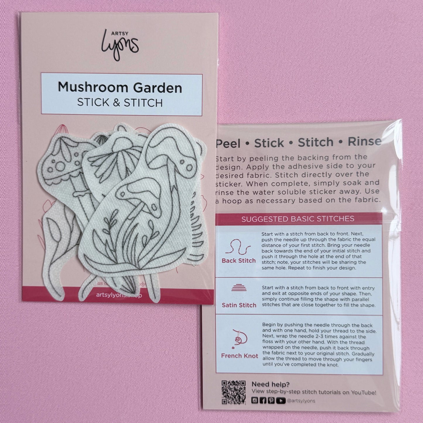 Mushroom Garden Stick & Stitch Set