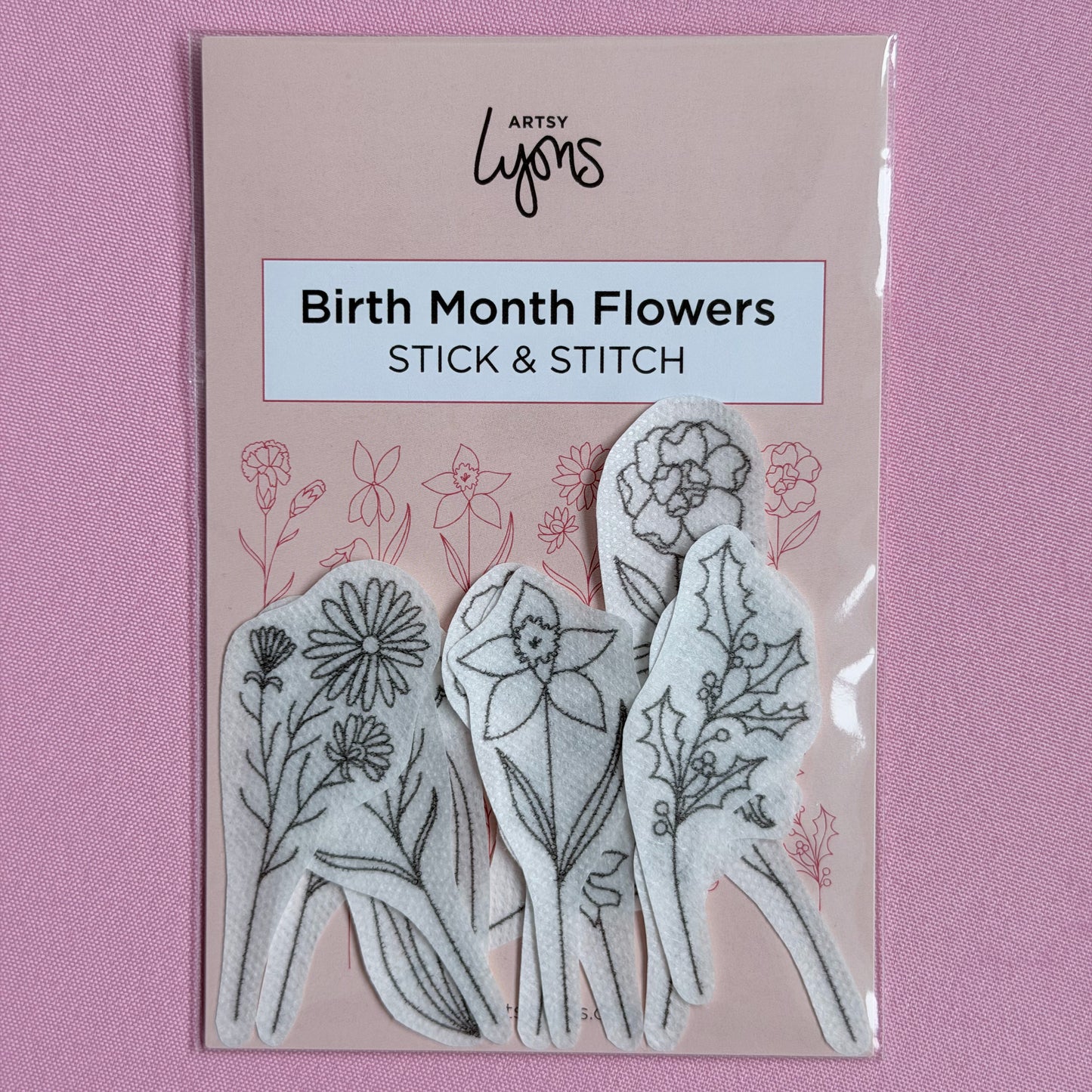 Birth Month Flowers Stick & Stitch Set