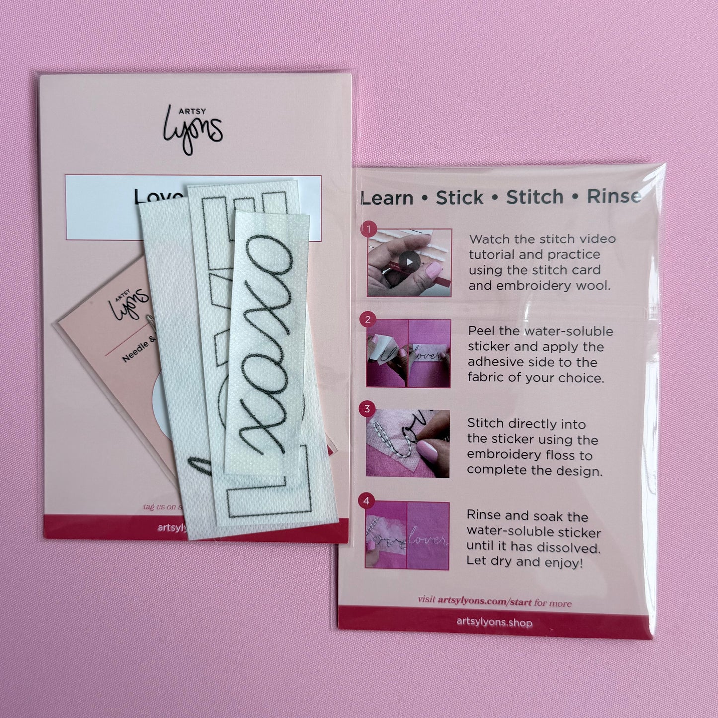 Love Notes 1-Stitch Beginner Embroidery Kit