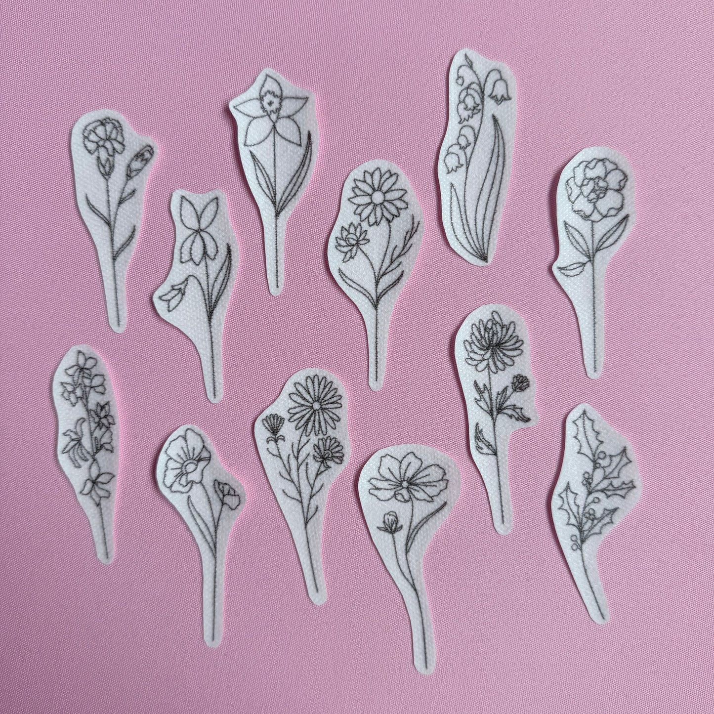 Birth Month Flowers Stick & Stitch Set