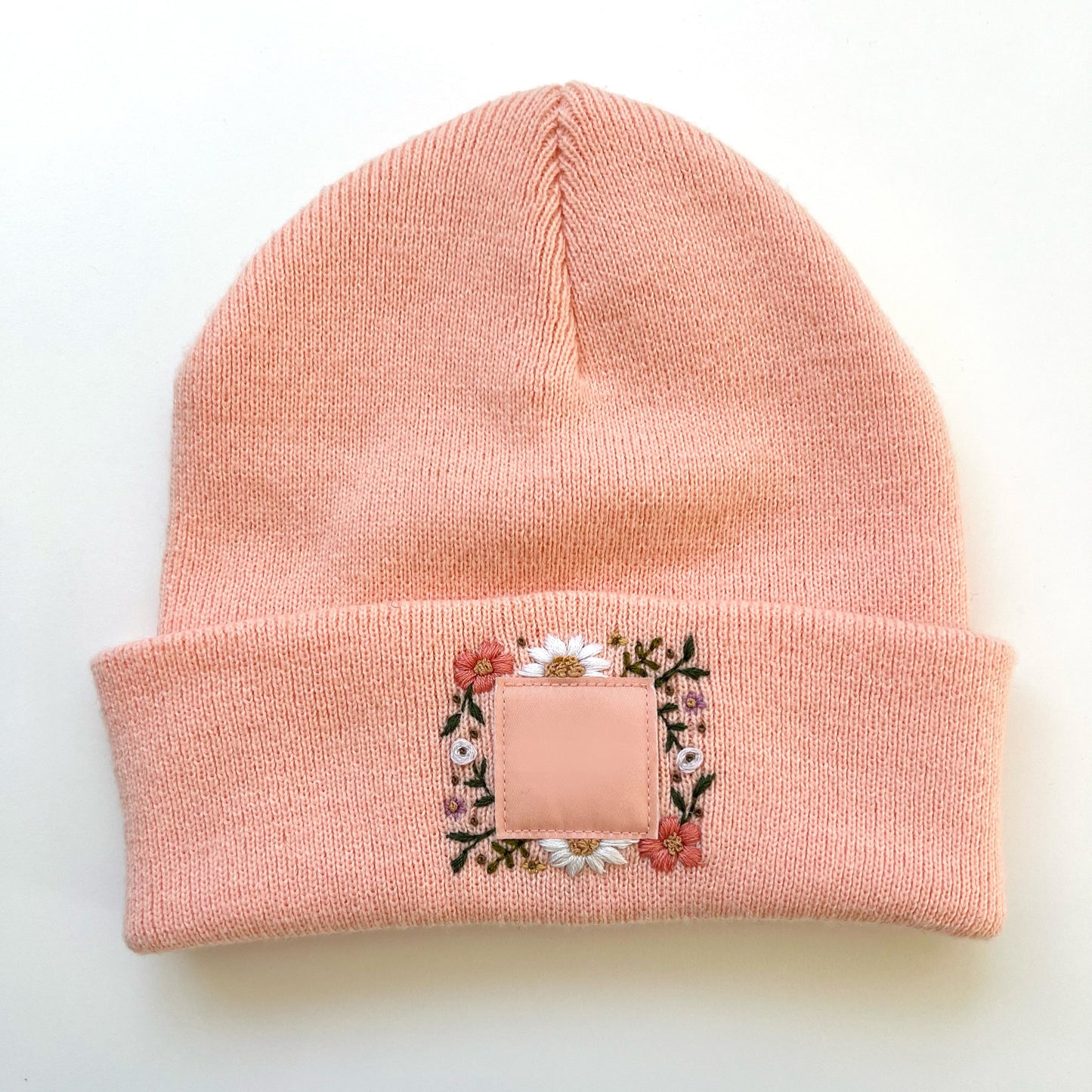 Floral Beanie Embroidery PDF Pattern