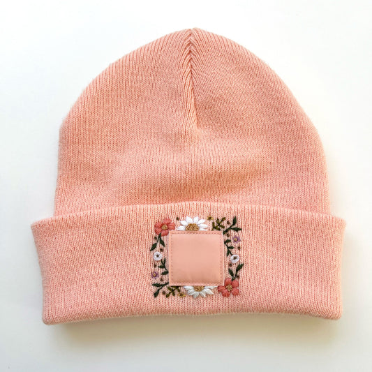 Floral Beanie Embroidery PDF Pattern