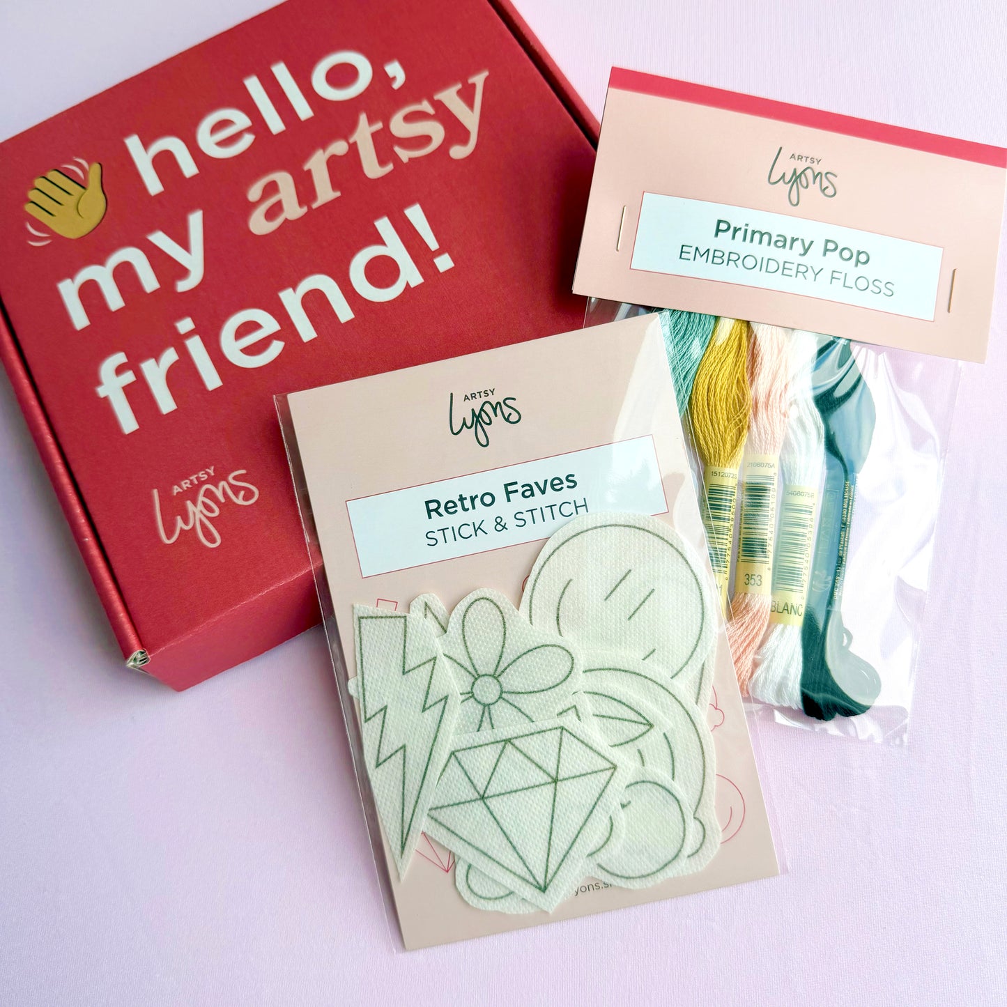 Retro Faves Beginner Embroidery Kit
