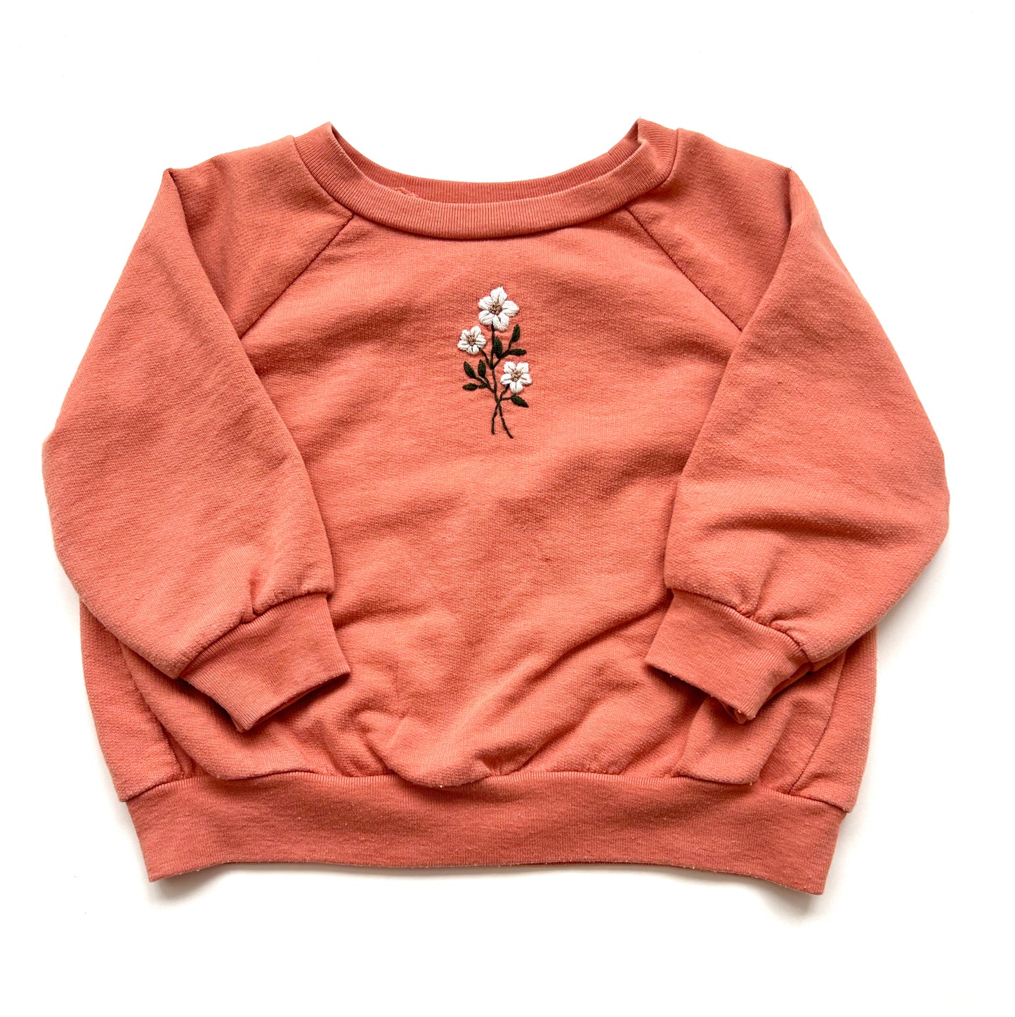 Hand-Embroidered Sweatshirt + Bloomers Set - Terracotta