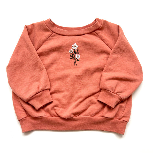 Hand-Embroidered Sweatshirt + Bloomers Set - Terracotta