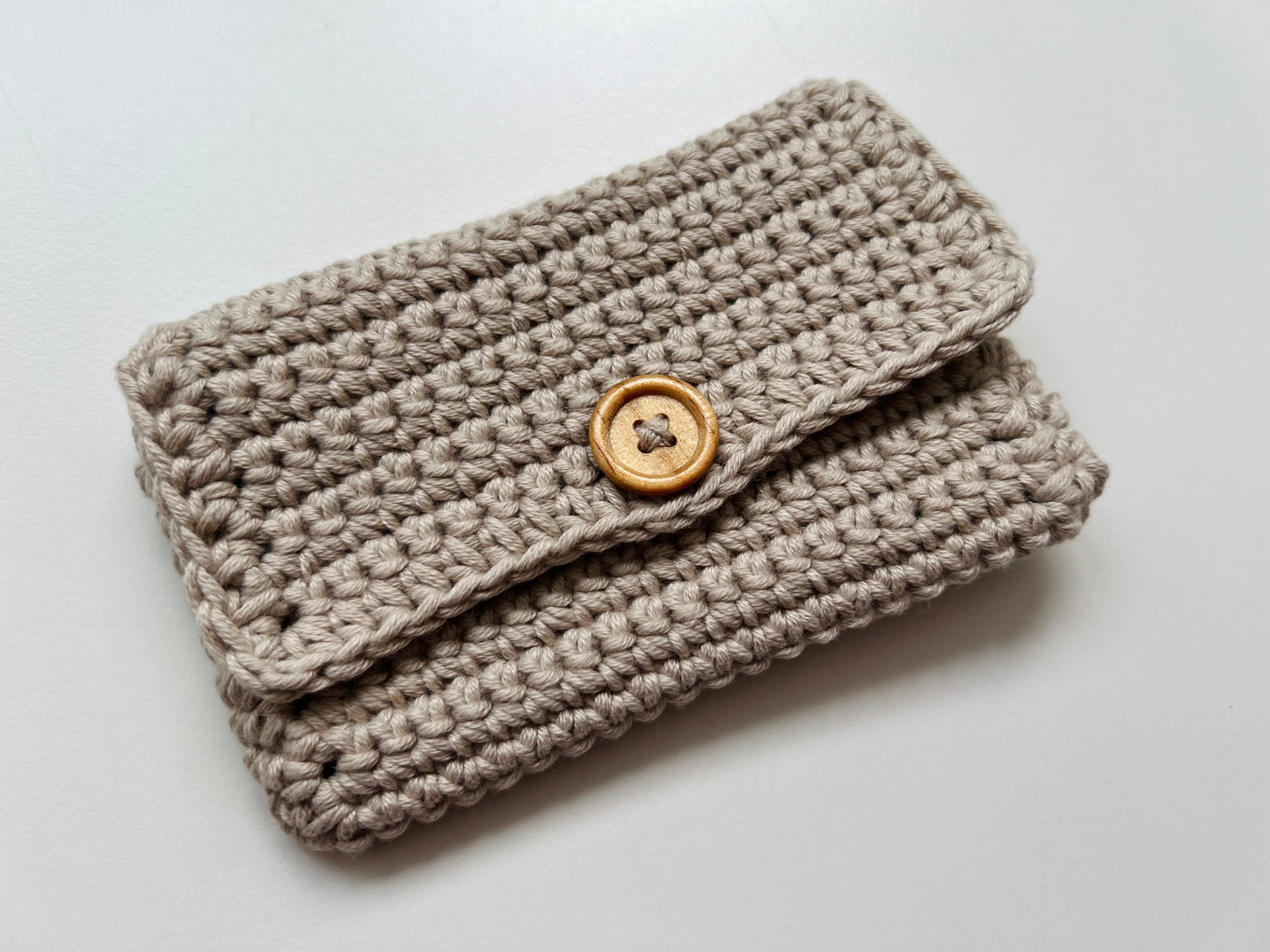Hand-Crocheted Pouch - Cream Sandstone