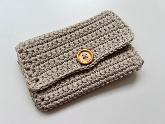 Hand-Crocheted Pouch - Cream Sandstone