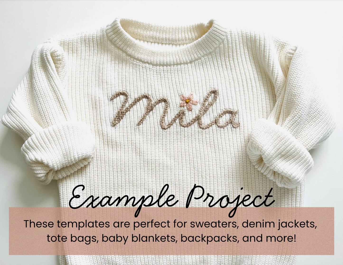 DIY Embroidery Name Design | Canva Template