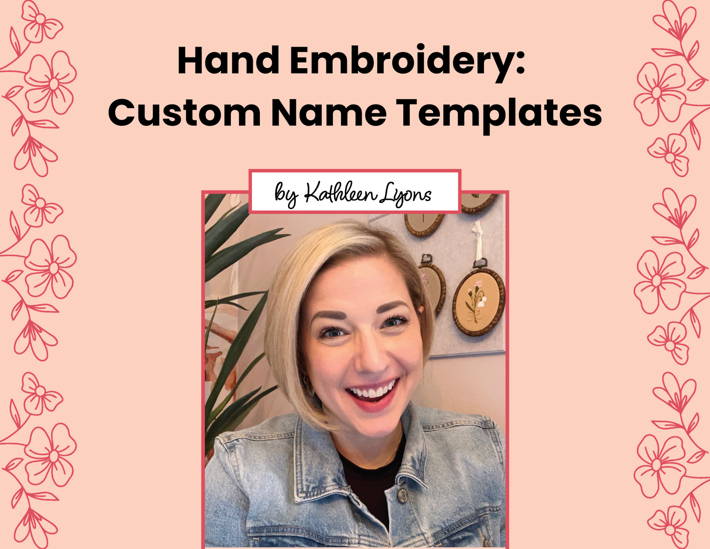 DIY Embroidery Name Design | Canva Template