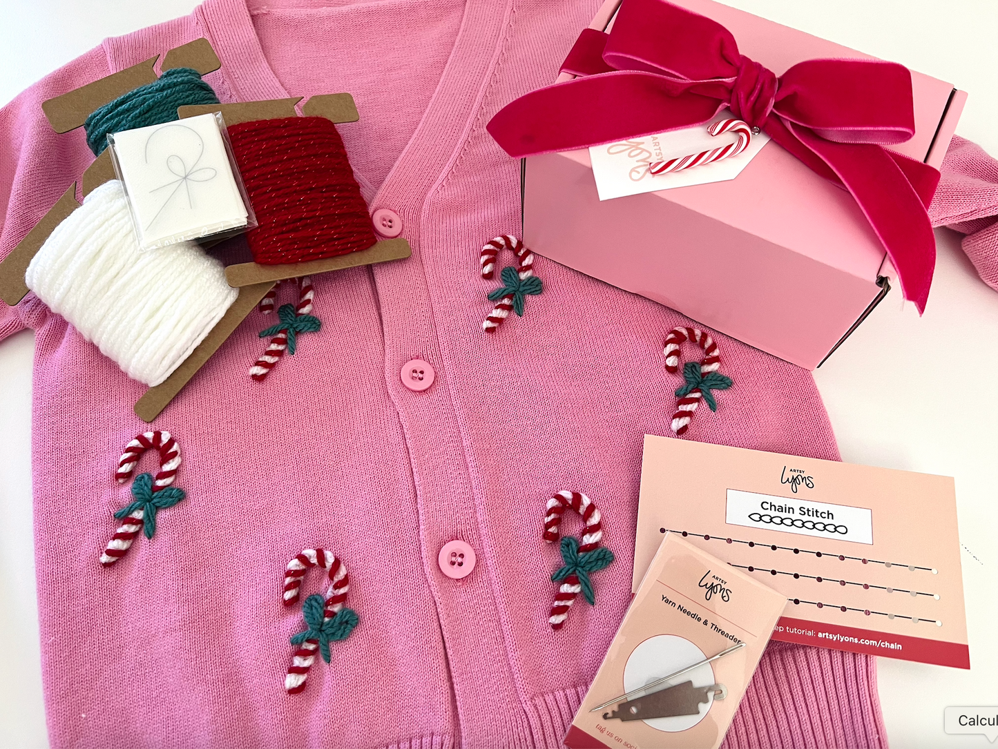 Candy Cane Embellishment Kit