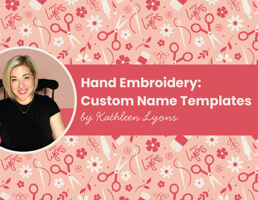 DIY Embroidery Name Design | Canva Template