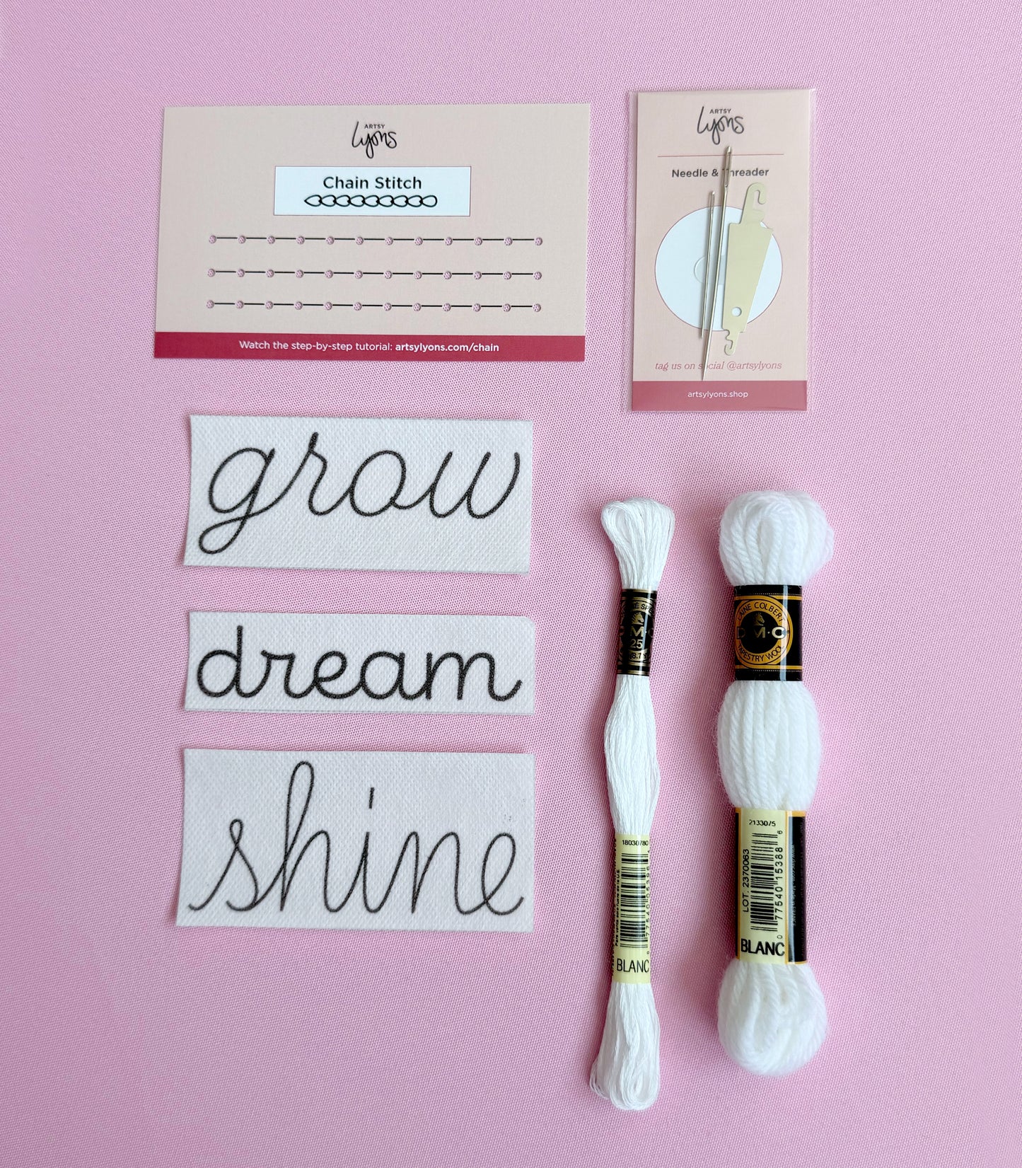 Good Vibes 1-Stitch Beginner Embroidery Kit