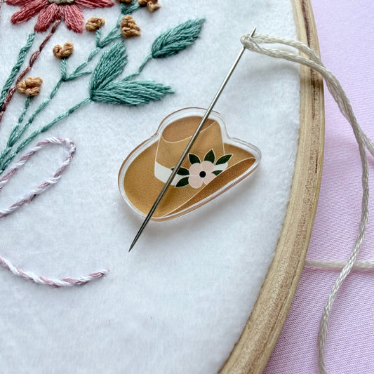 Floral Cowgirl Hat Needle Minder