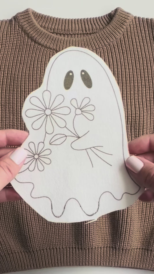 Floral Ghost Embroidery PDF Pattern