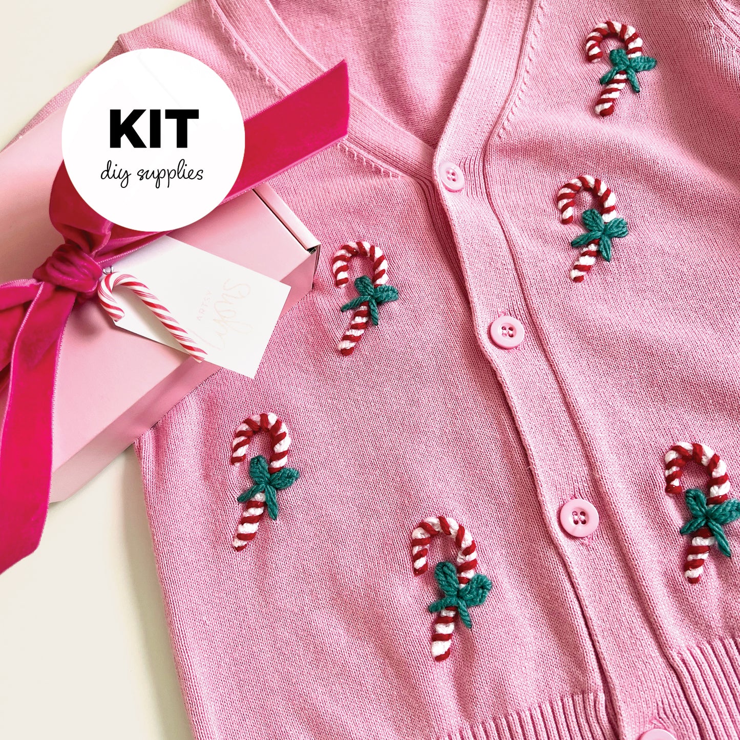 Candy Cane Embellishment Kit