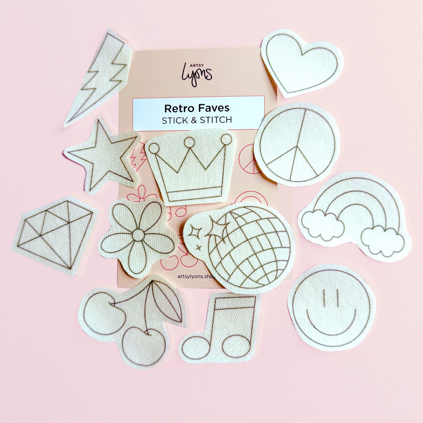 Retro Faves Beginner Embroidery Kit