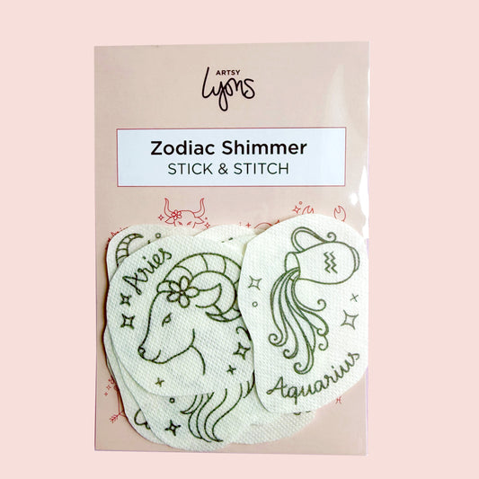 Zodiac Shimmer Stick & Stitch Set
